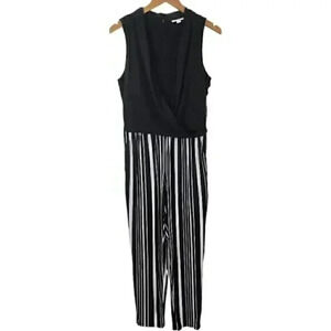 Bar III Sleeveless Striped‎ Draped Women's Jumpsuit M